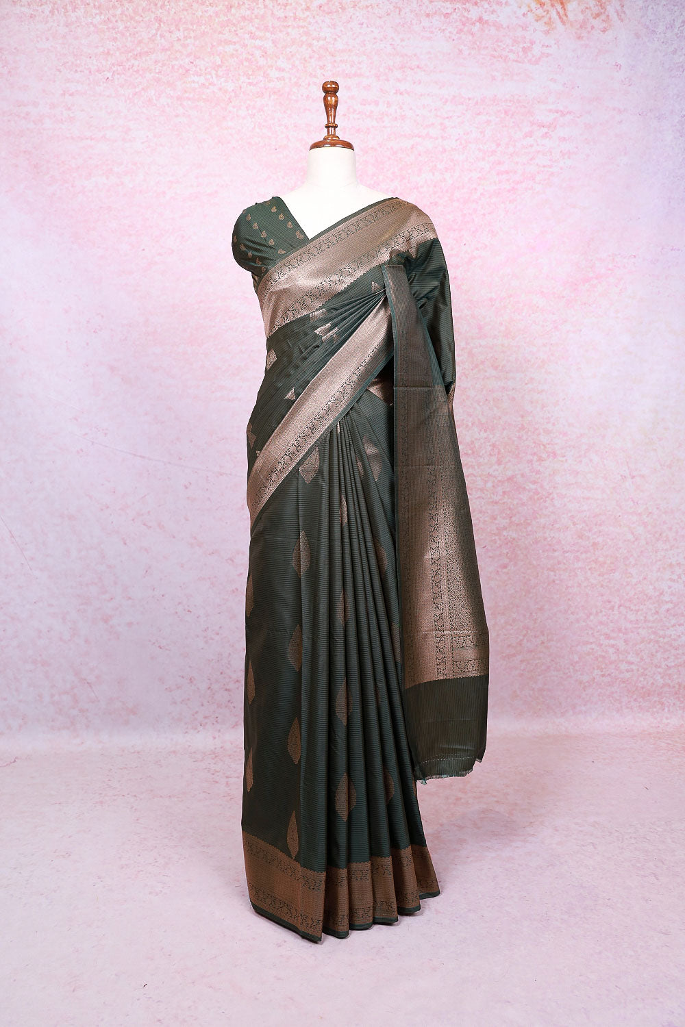 Green Semi Silk Saree