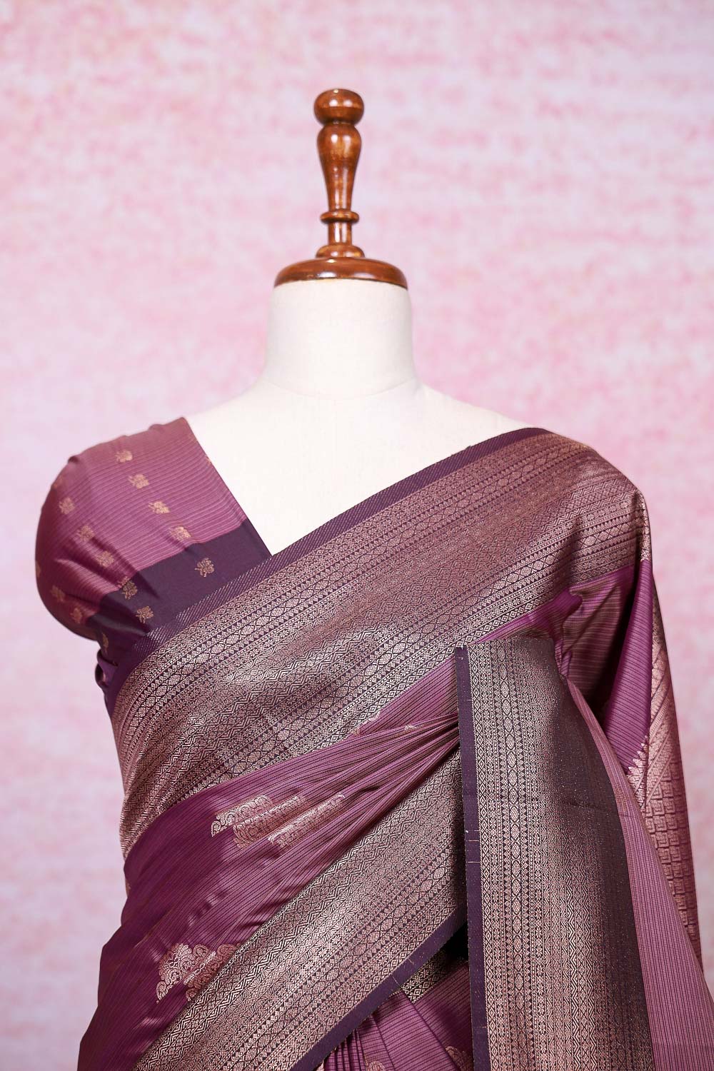 Purple Semi Silk Saree - Seematti