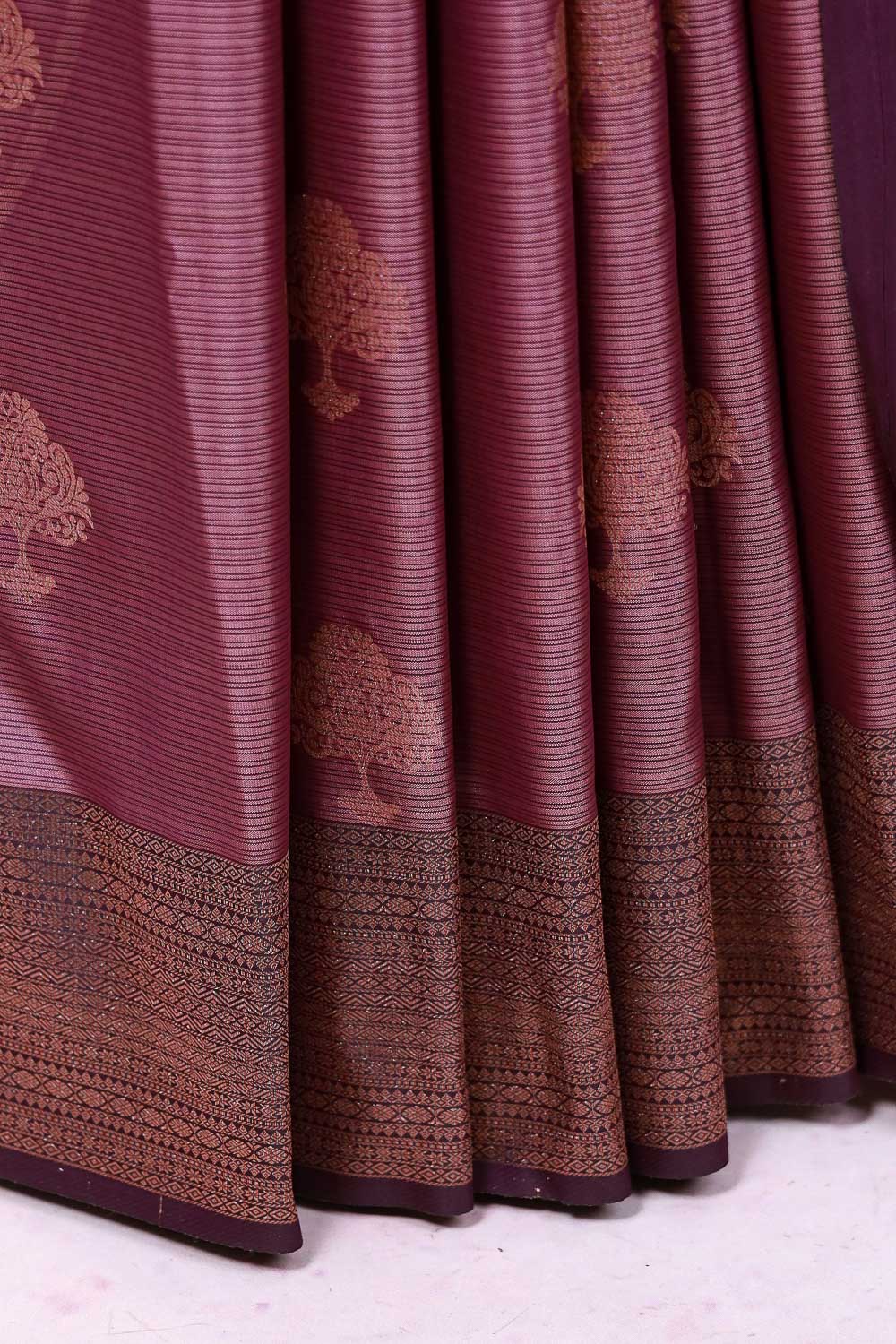 Purple Semi Silk Saree - Seematti
