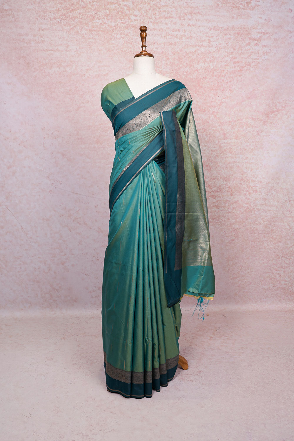 Green Semi Silk Saree