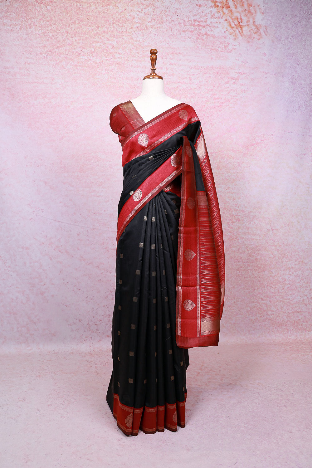 Black Semi Silk Saree