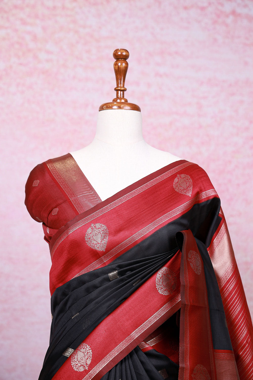 Black Semi Silk Saree