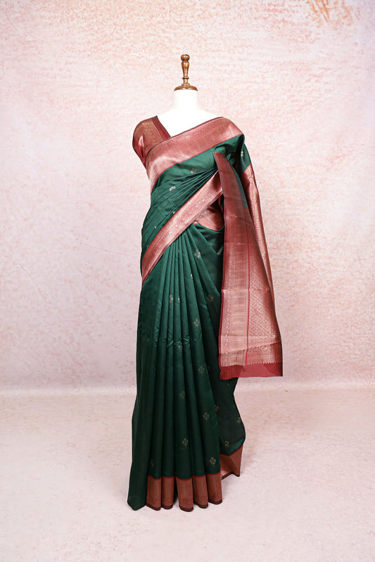 Green Semi Silk Saree