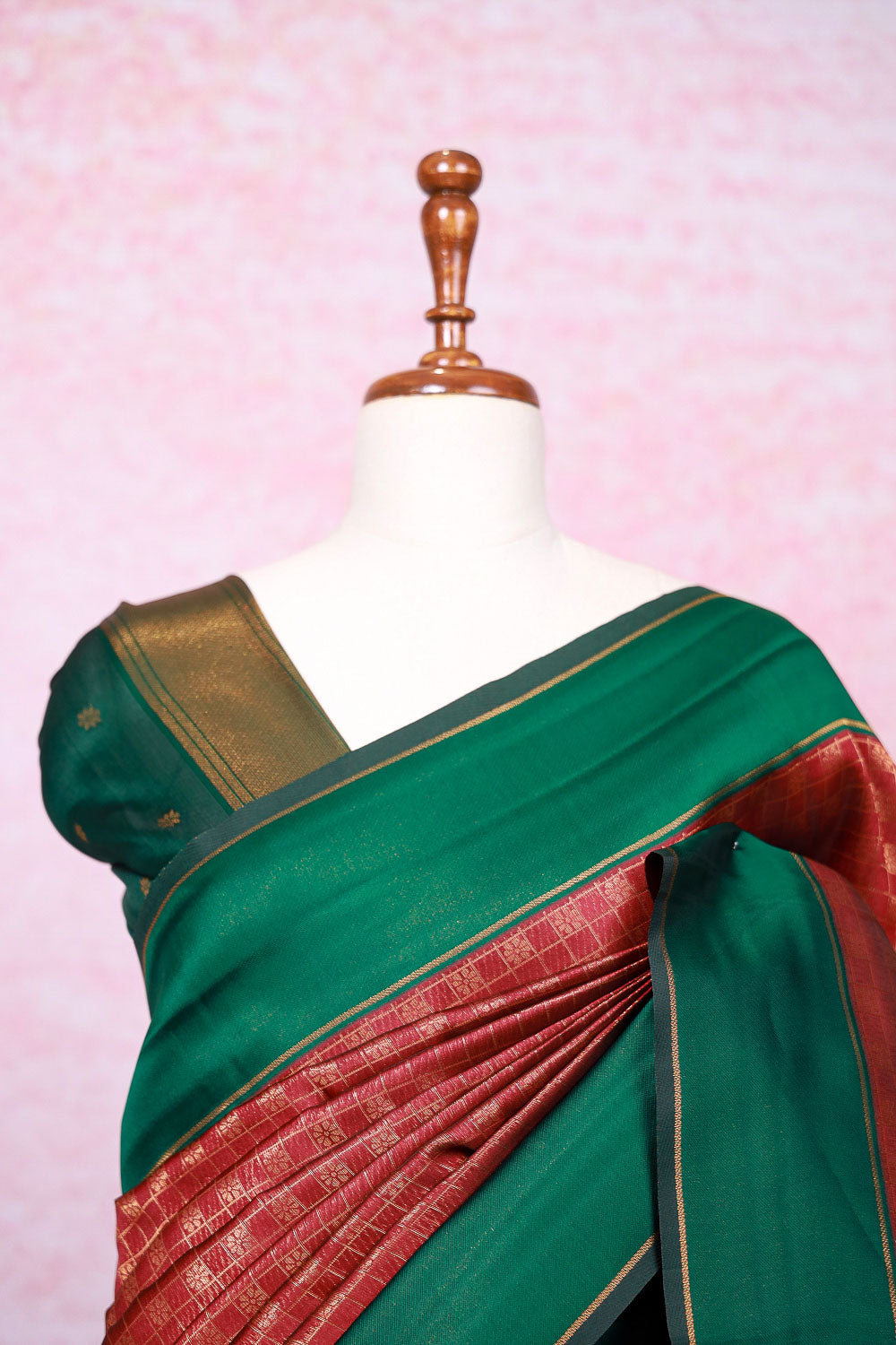 Maroon Semi Silk Saree