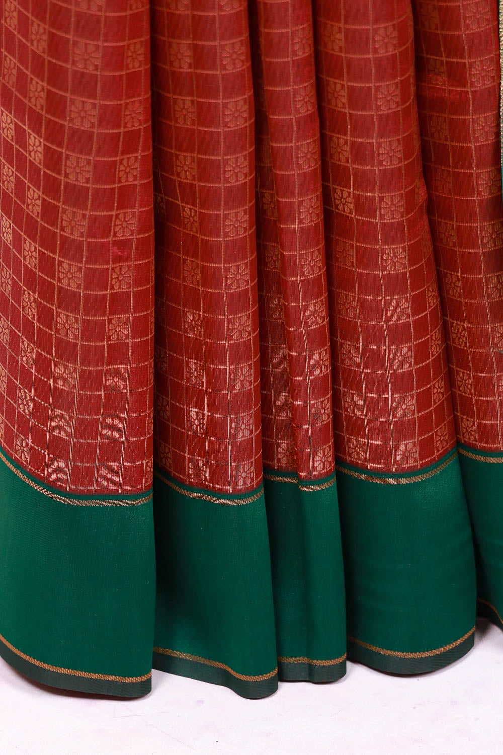Maroon Semi Silk Saree