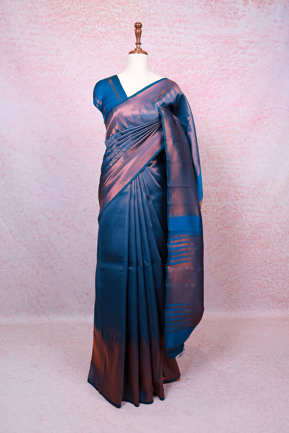 Blue Semi Silk Saree - Seematti