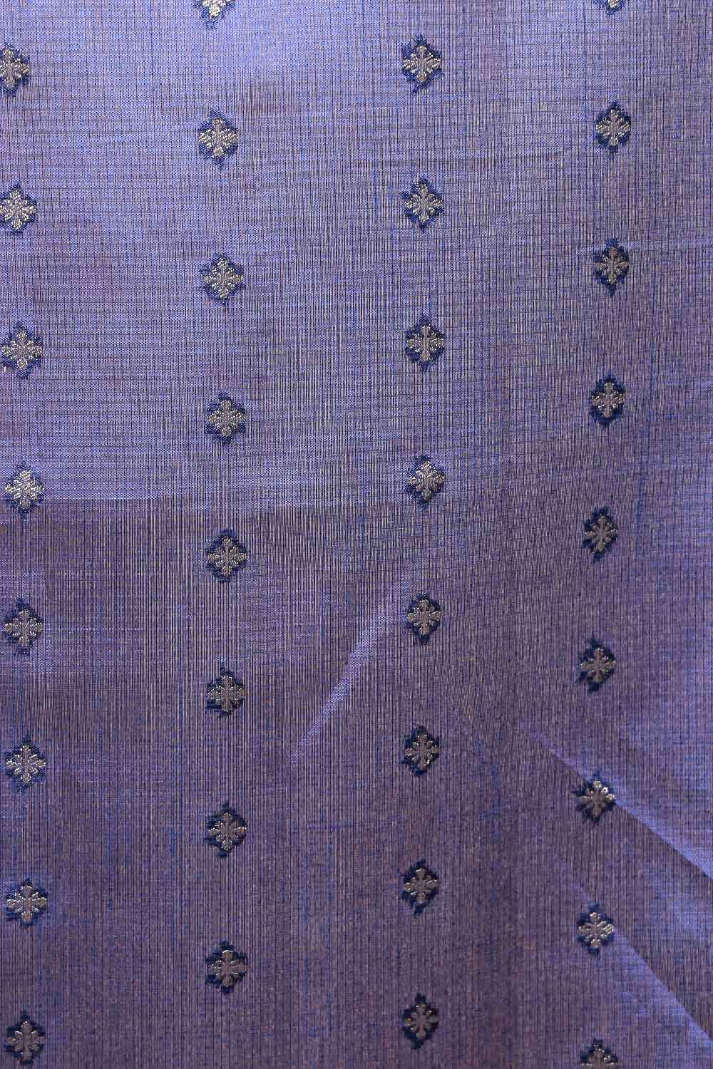 Blue Semi Chanderi Saree