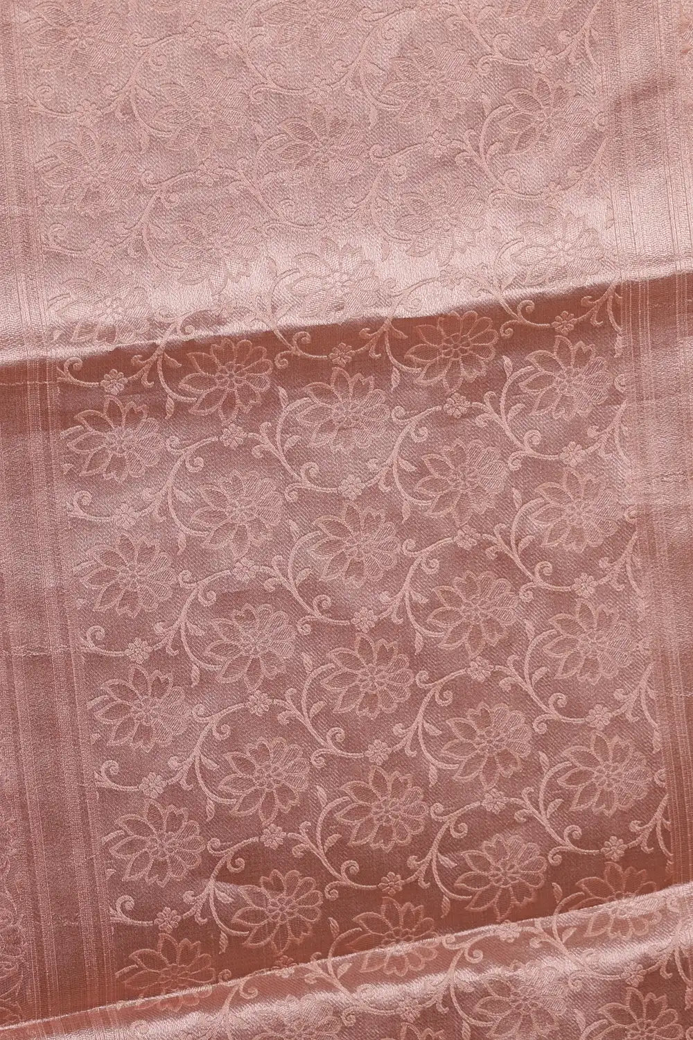 Light Onion Pink Tussar Tissue Saree