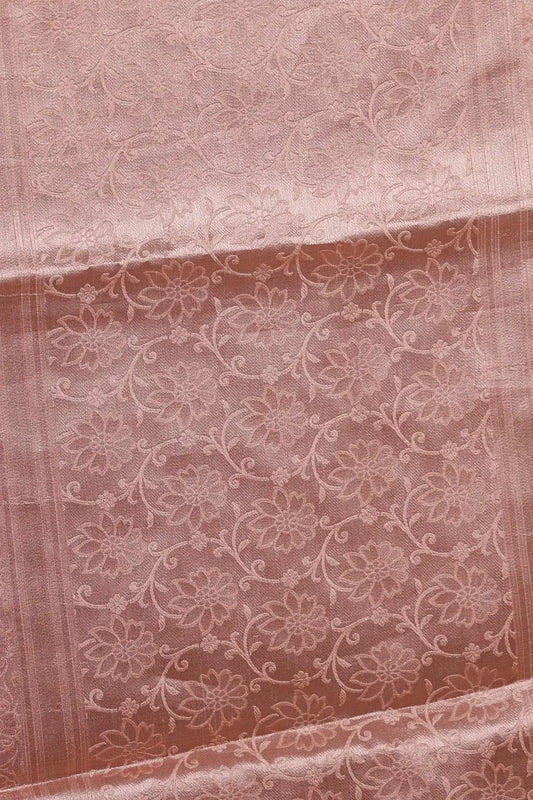 Light Onion Pink Tussar Tissue Saree