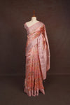 Light Onion Pink Tussar Tissue Saree