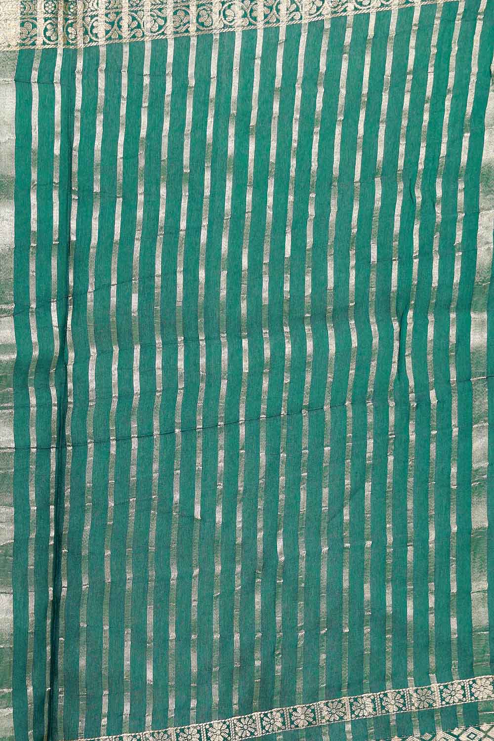 Green Semi Crepe Saree - Seematti