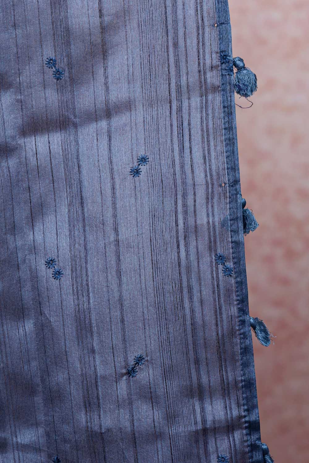 Dark Blue Semi Tussar Saree