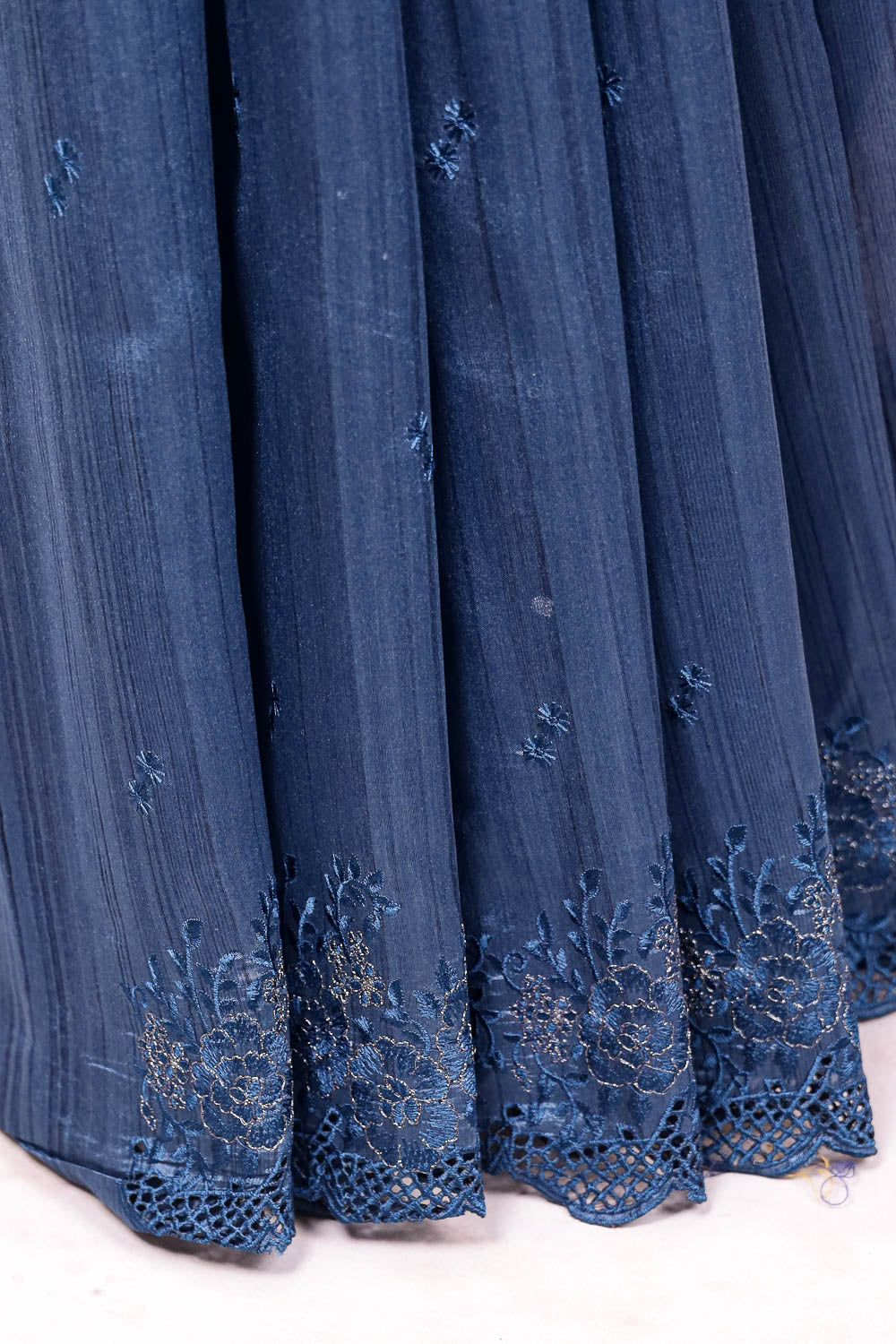 Dark Blue Semi Tussar Saree