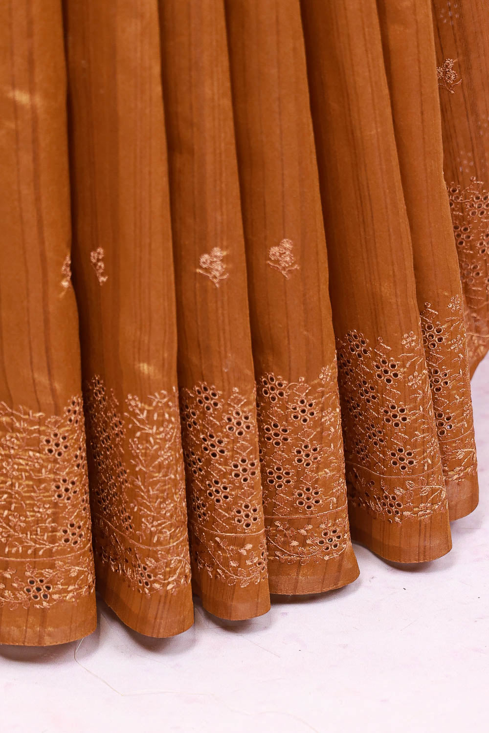 Brown Semi Tussar Saree