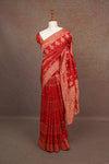 Burnt Orange Bandhani Silk Saree