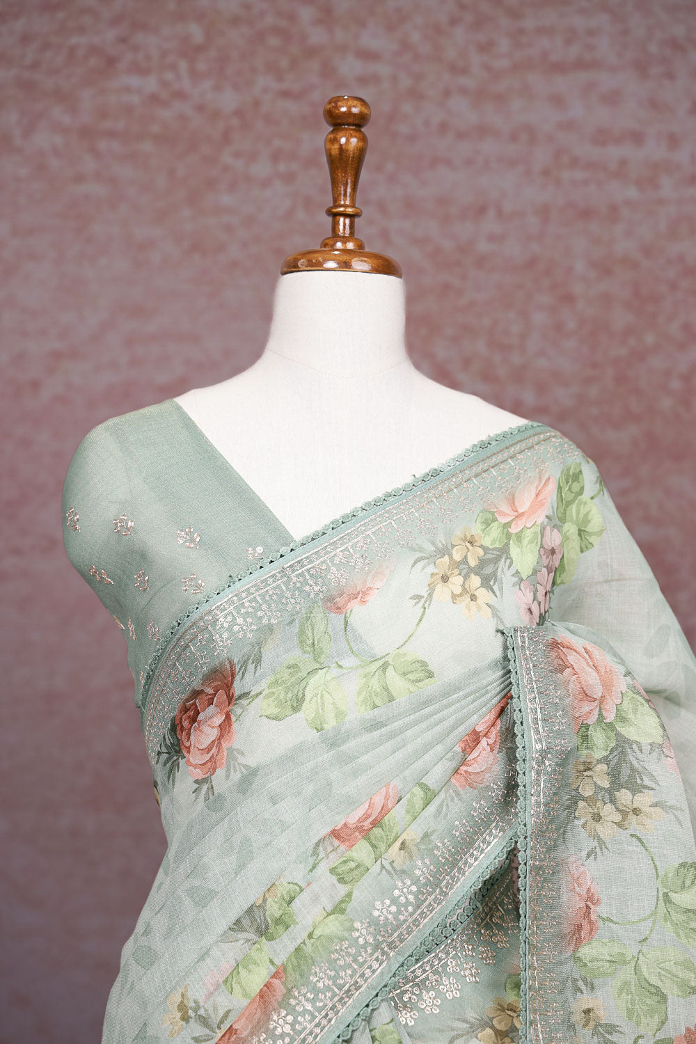 Light Green Net Kota Saree
