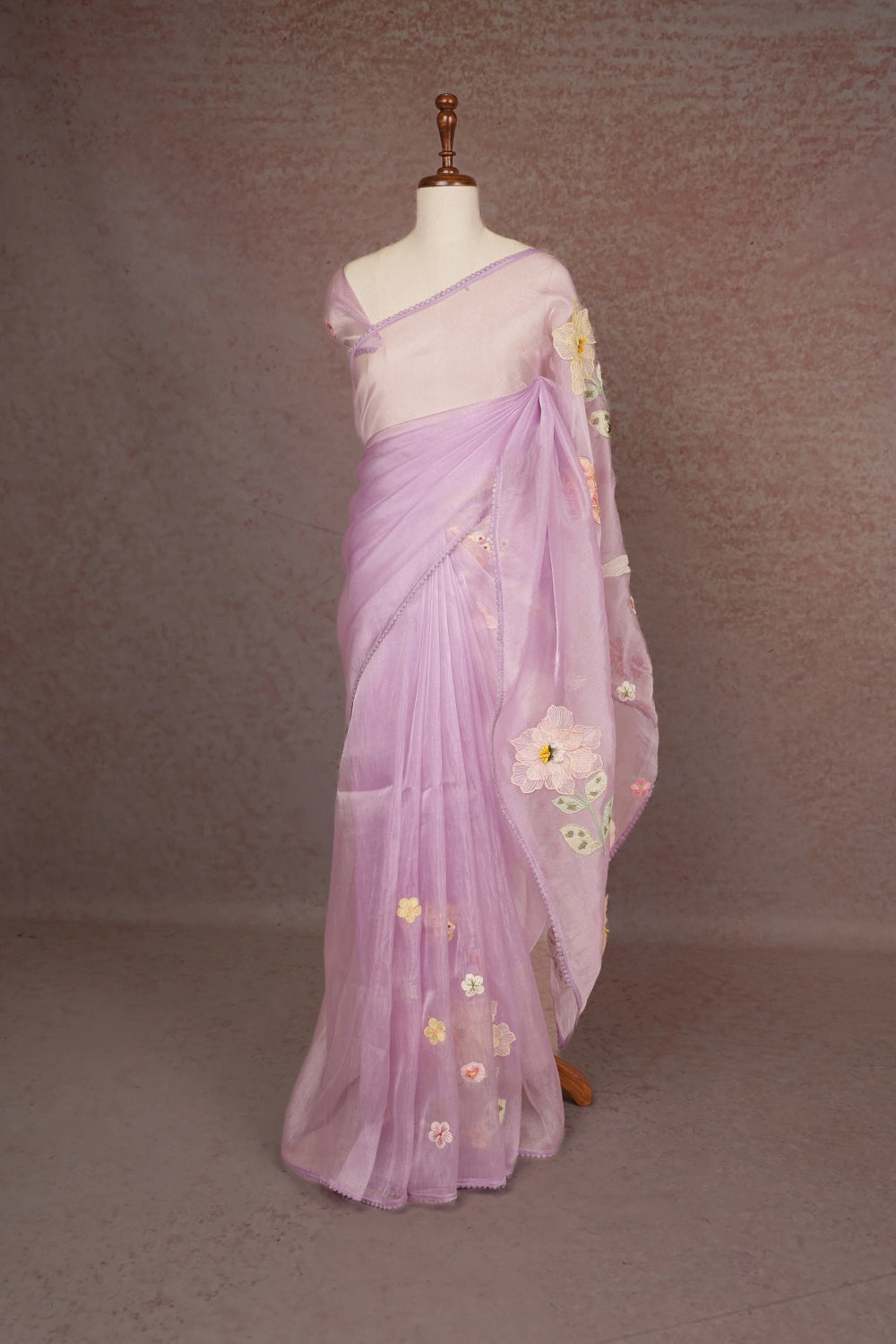 Lavender Soft Organza Saree