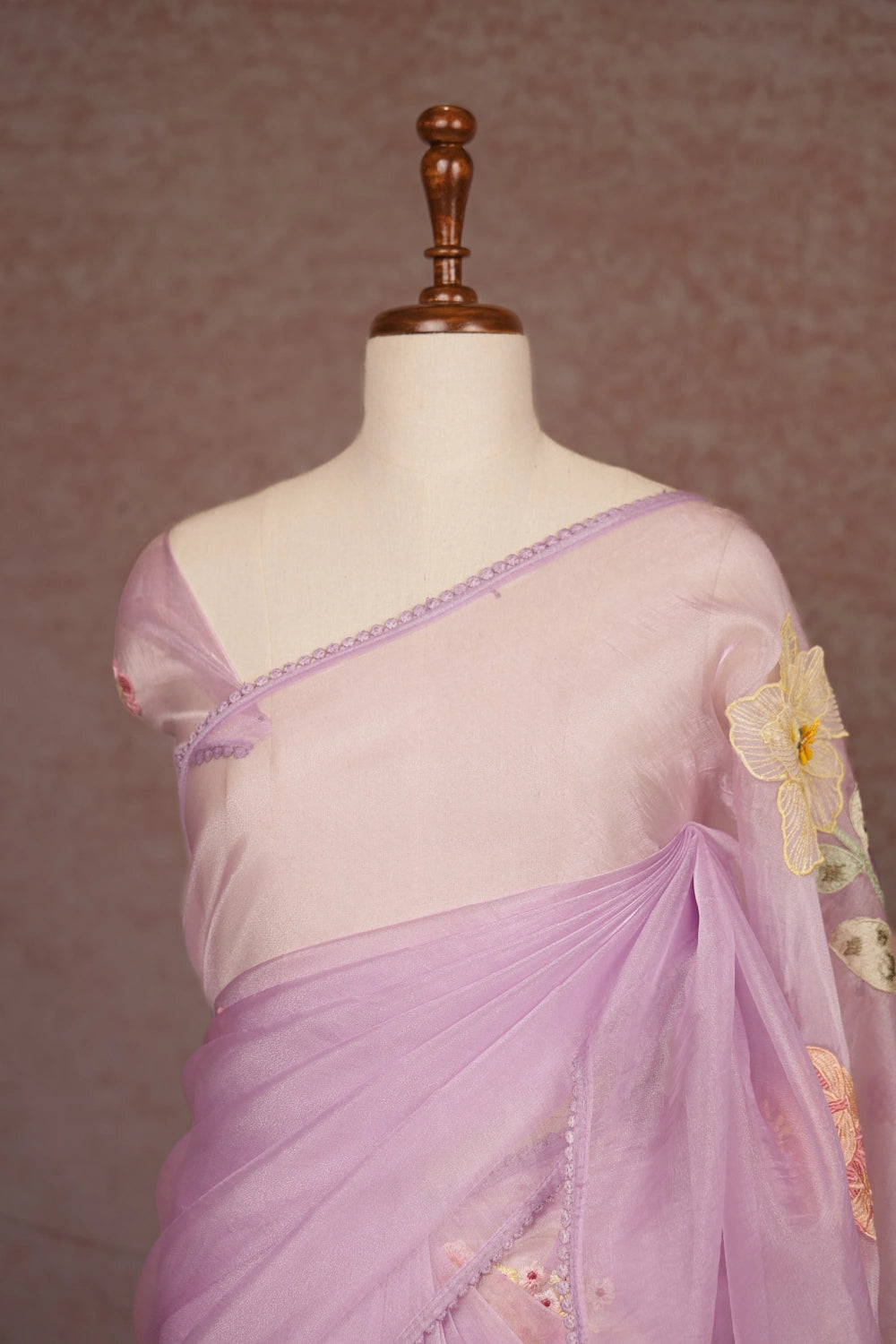 Lavender Soft Organza Saree