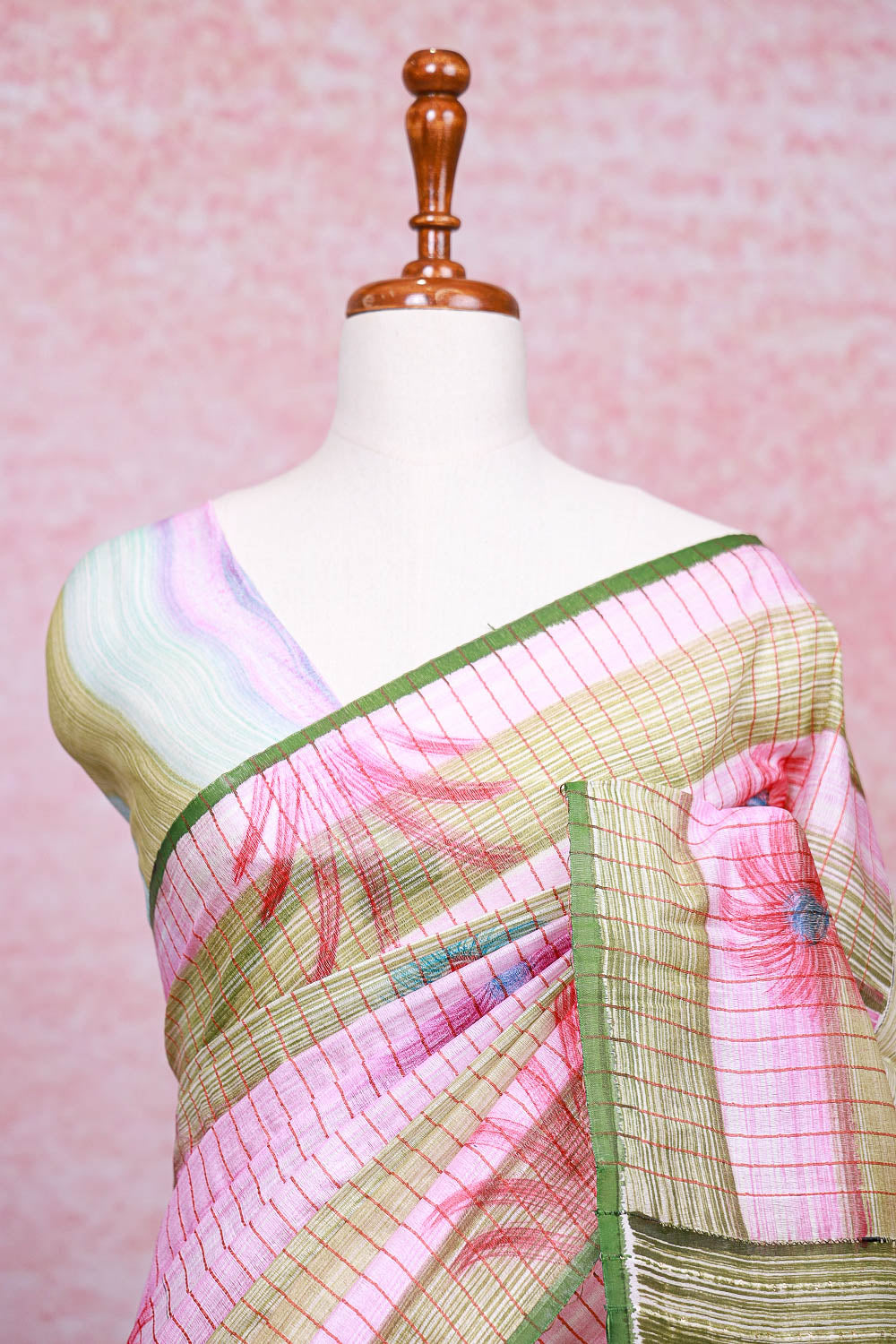 Multi Colours Semi Tussar Saree