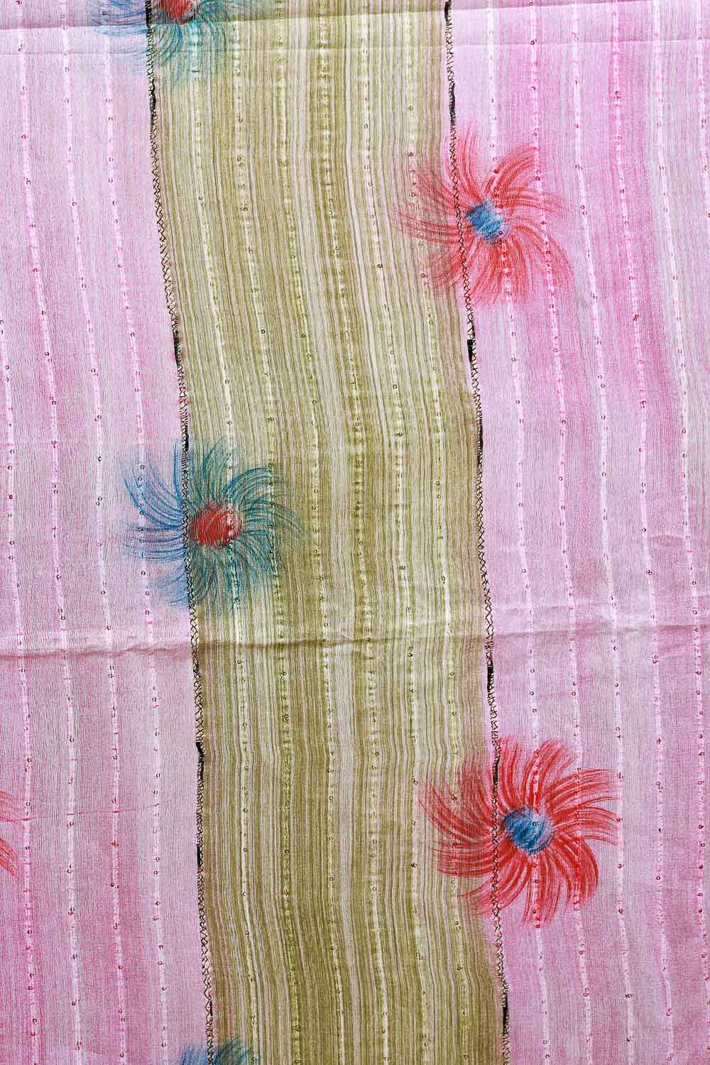 Multi Colours Semi Tussar Saree