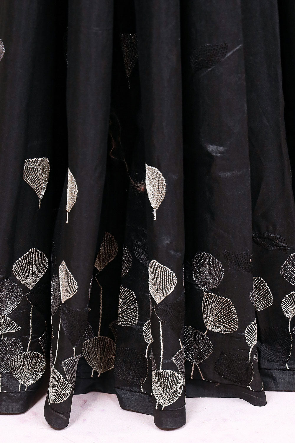 Black Semi Tussar Saree