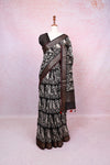 Black Semi Chanderi Saree