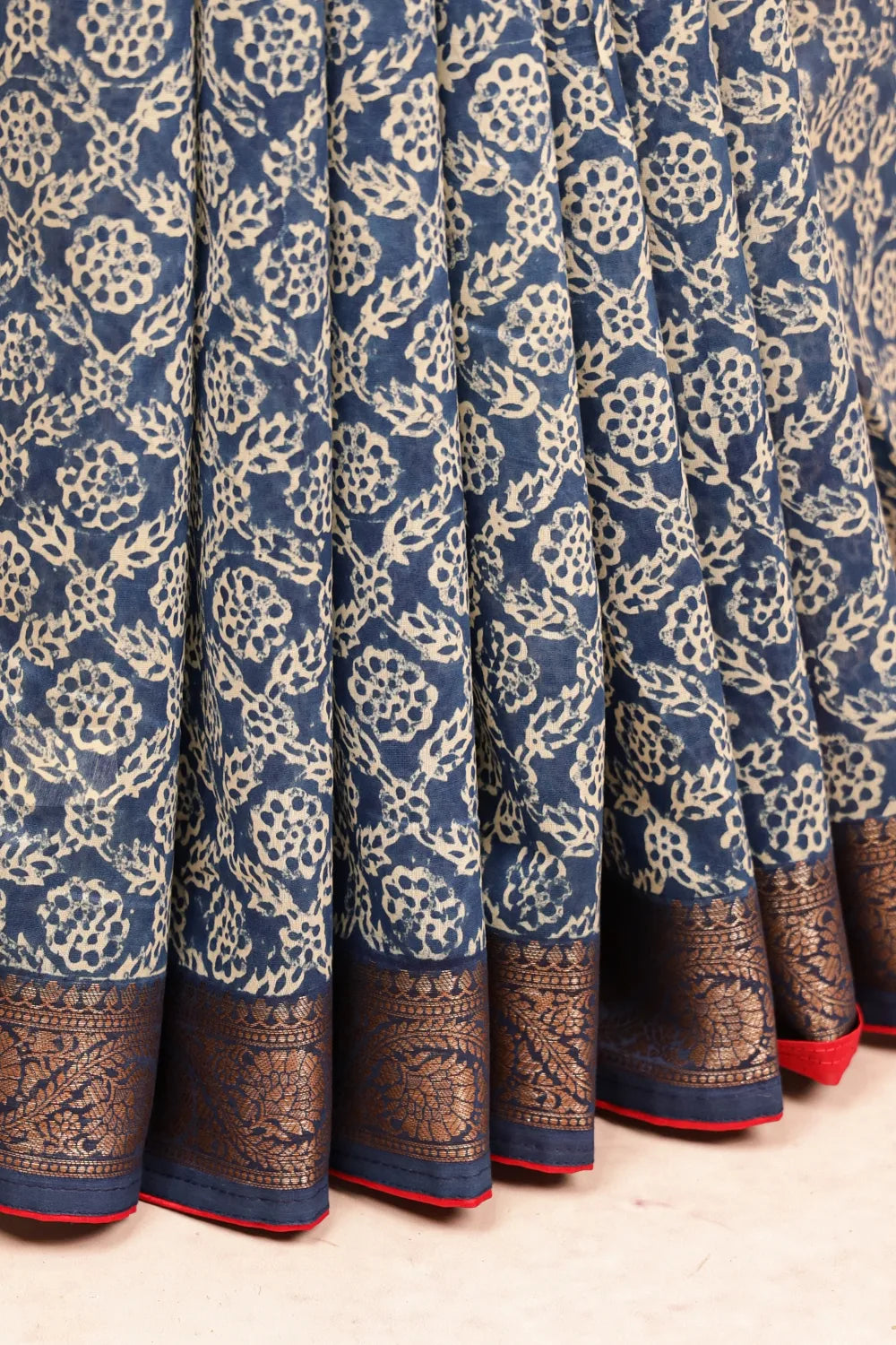 Blue Chanderi Saree