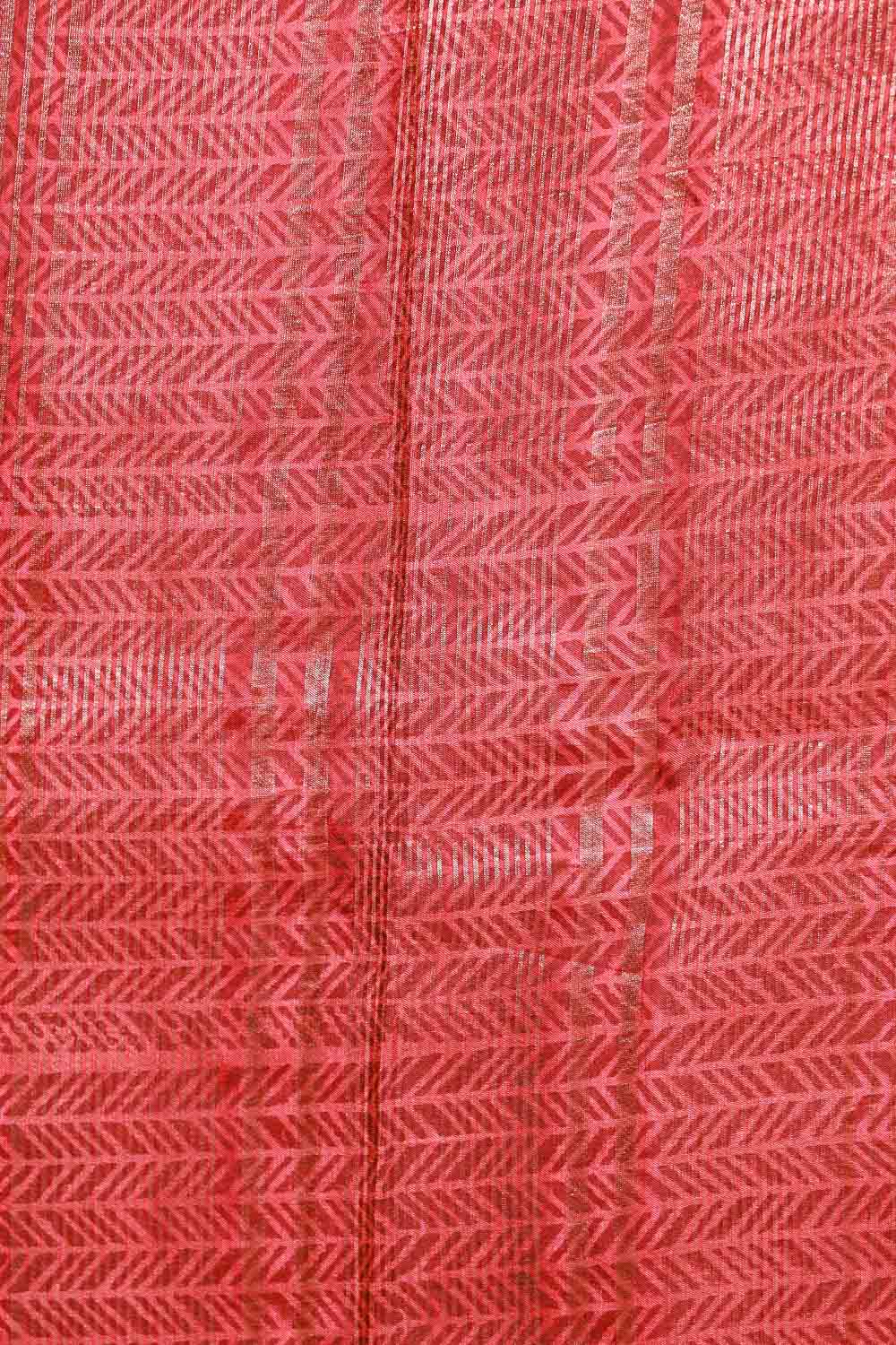Brick Red Chanderi Saree