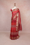 Maroon Semi Banarasi Saree