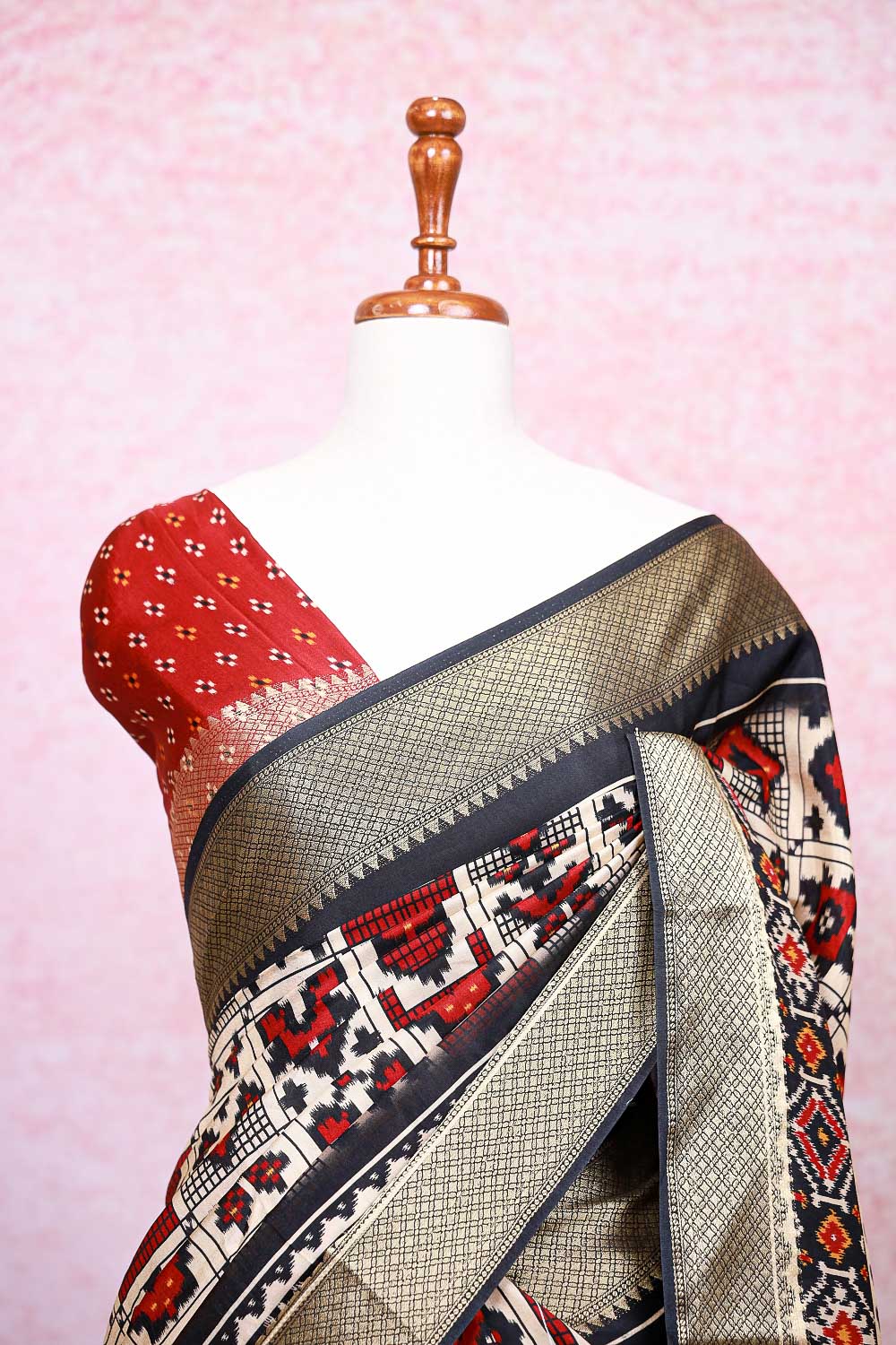Cream Semi Chanderi Saree