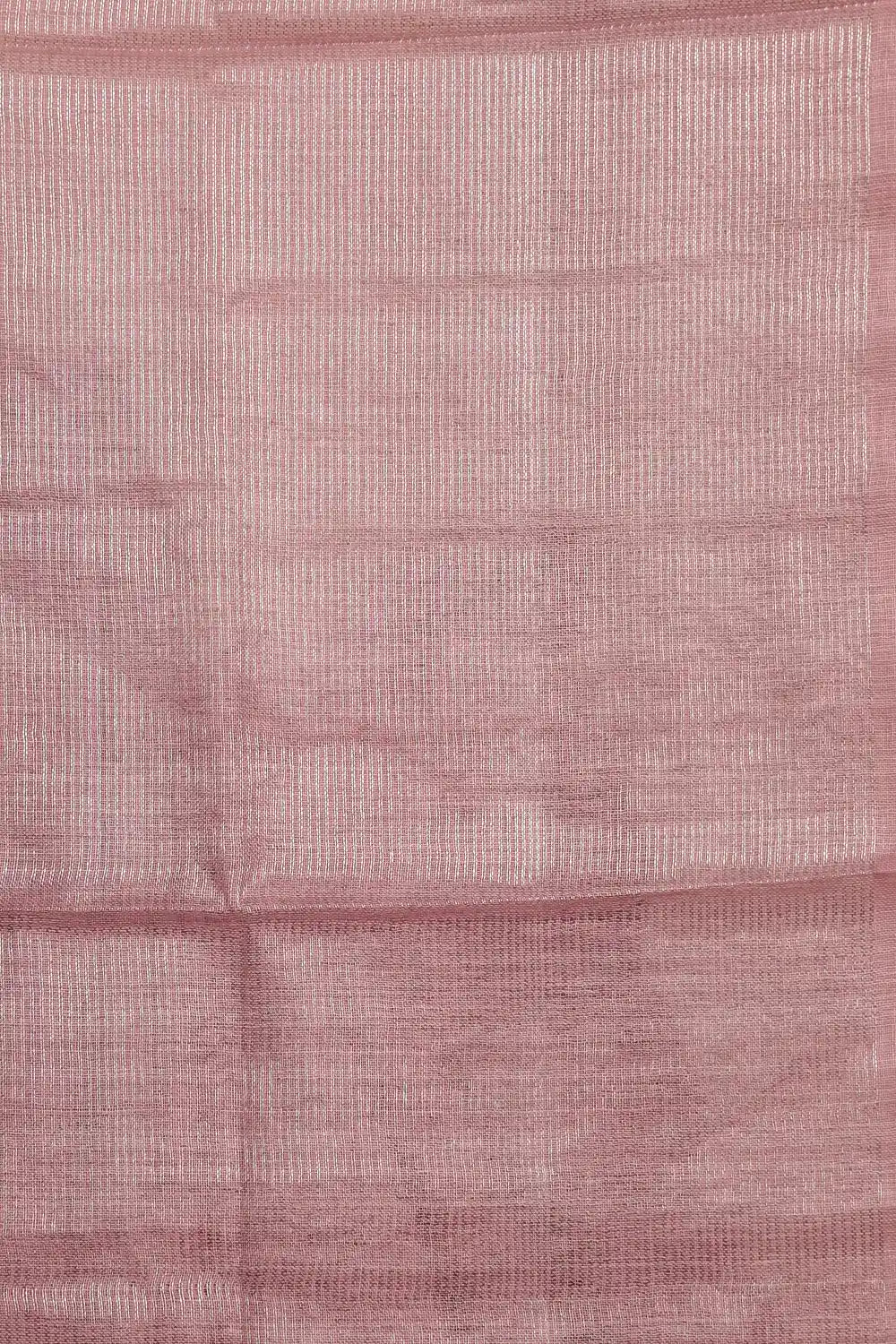 Light Lavender Semi Linen Saree