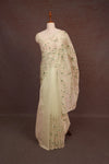 Pastel Green Semi Organza Saree