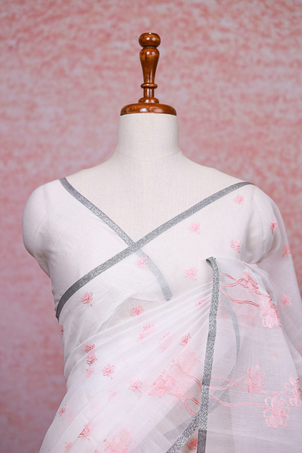 White Net Kota Saree