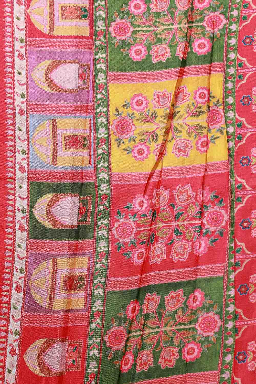 Multi Color Semi Tussar Saree