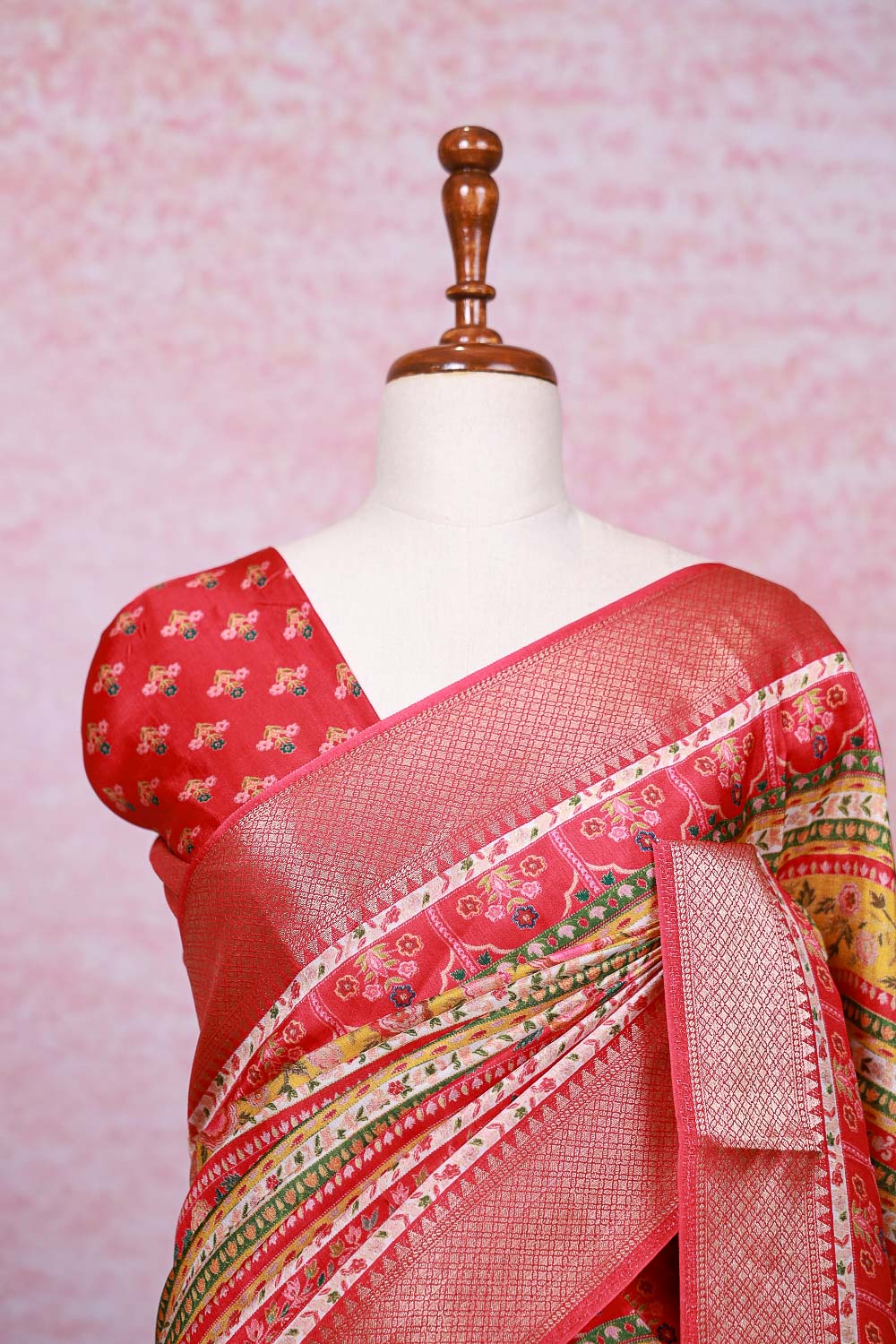 Multi Color Semi Tussar Saree