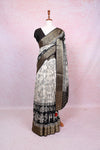 Cream Semi Tussar Saree