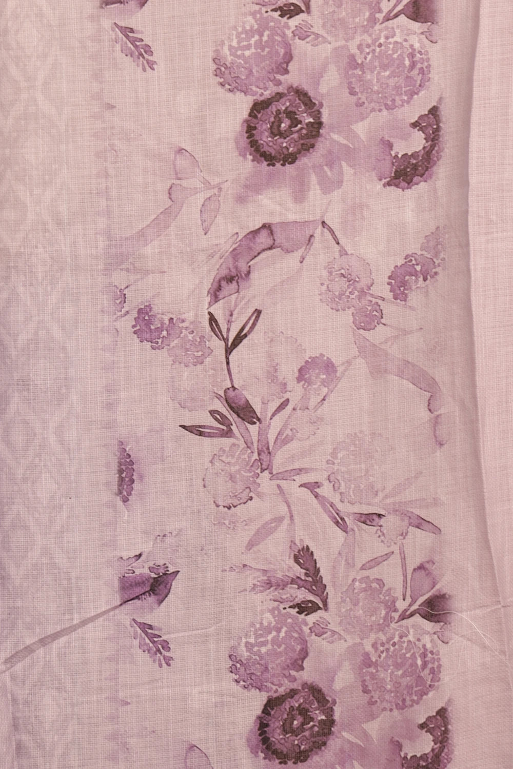 Light Lavender Semi Chanderi Saree