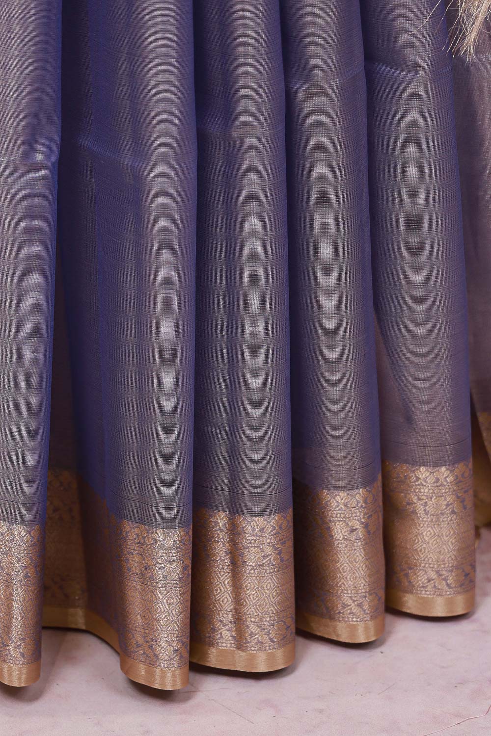 Light Blue Tissue Organza Saree