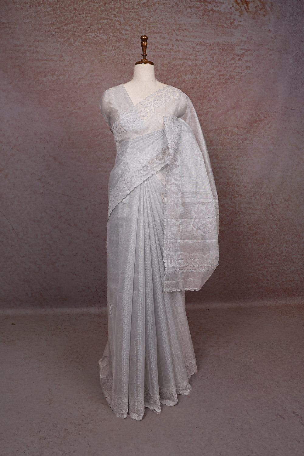 Silver Tissue Saree
