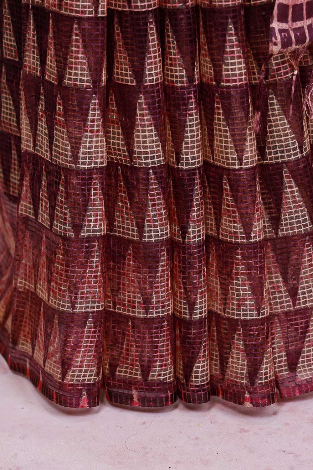 Cream Semi Tussar Saree