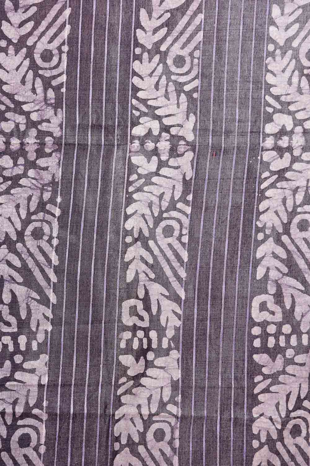 Navy Blue Semi Tussar Saree