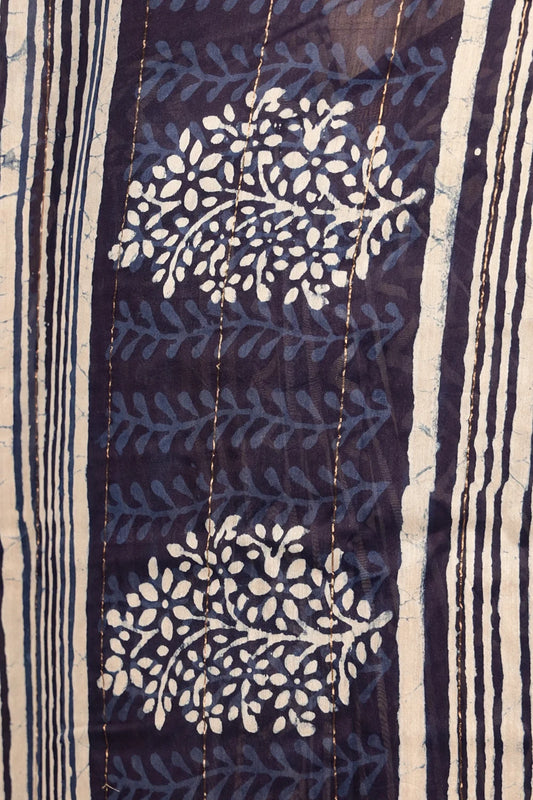 Blue Maheswari Silk Saree