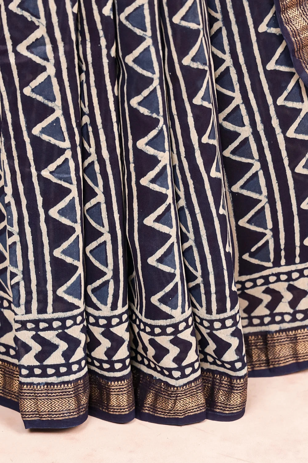 Blue Maheswari Silk Saree