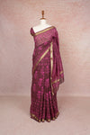 Burgundy Chanderi Saree