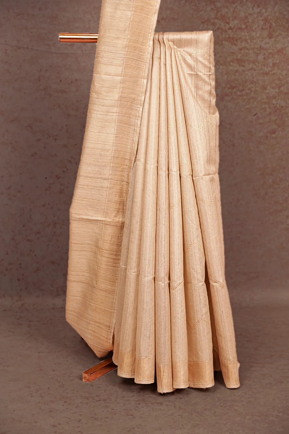 Chikku Colour Jute Silk Saree
