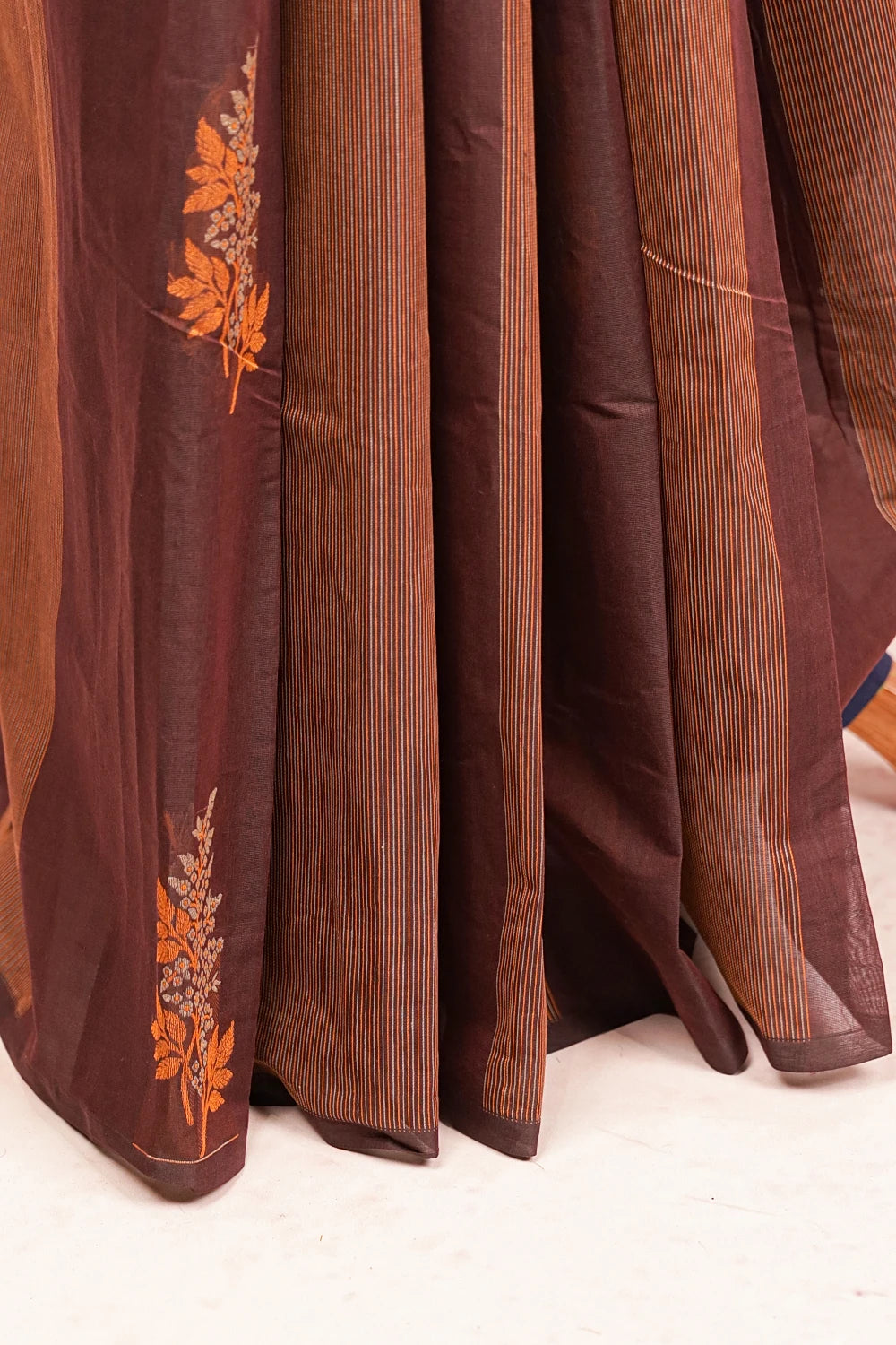 Coffee Brown Bengal Cotton Saree