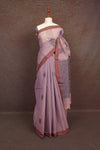 Lavender Ash Cotton Saree