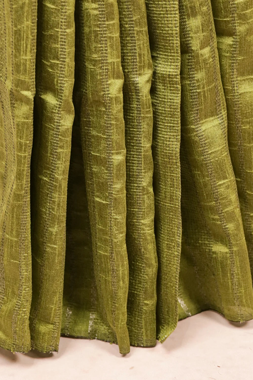 Green Semi Jute Saree