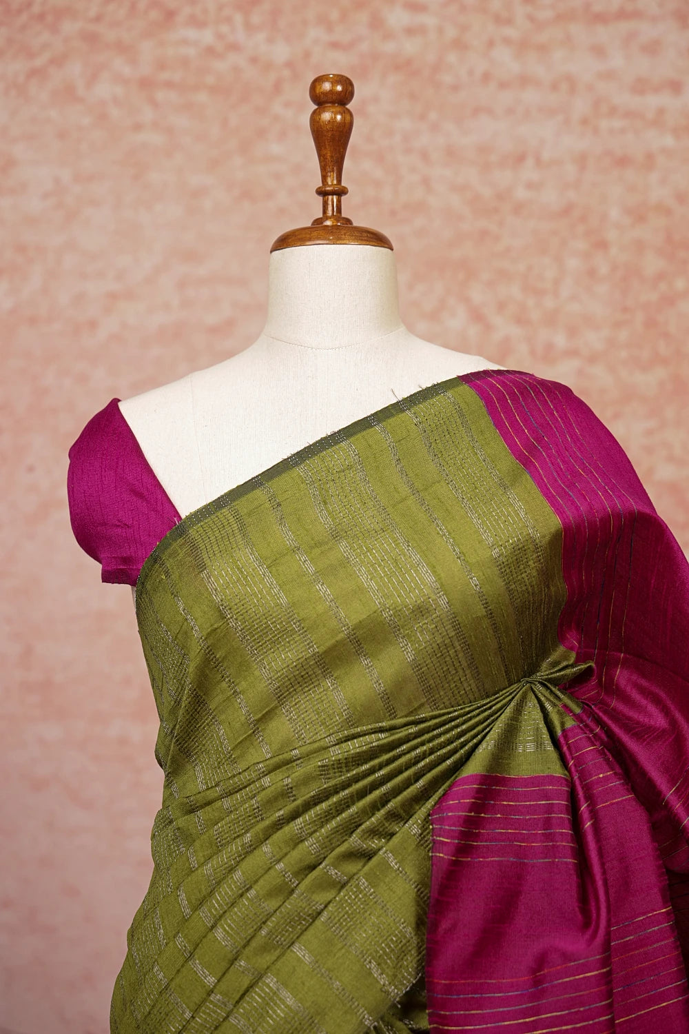 Green Semi Jute Saree
