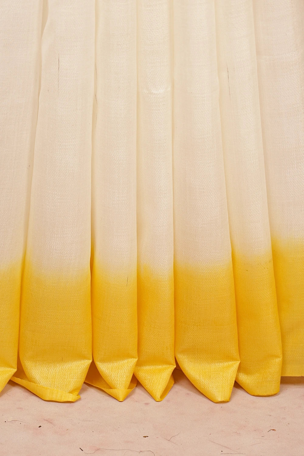White Semi Tussar Saree